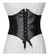 Snörliv Livrem Bälte Korsett Elastiskt Midjebälte, Dam Läder Spänne Underbyst Korsett Bälte Bustier