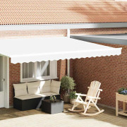 vidaXL Markiskappa Ersättning Vit 430 x 20 cm Polyester