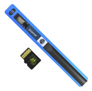 Bärbar handhållen stav trådlös skanner A4-storlek 900DPI JPG/PDF-format LCD-skärm med skydd blå