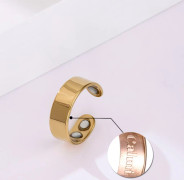 Magnetisk ring i rostfritt stål med öppen design, anti-snarkring, meditationsring, lugnande ring, anti-snarkring