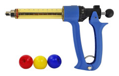 25ML Halvautomatisk Boskapsspruta, med Extra 3 Färgade Kolvstångsknoppar, Justerbar Kontinuerlig Upprepande Luer Lock Spruta för Nötkreatur Ko Get S