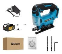Elektrisk sticksåg, 1000W effekt, 0-6000 SPM, verktygsfri klinghållare, 2 batterier