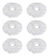 Spinmoppinsats, utbytbart huvud, mikrofiberöverdrag, 6 st.