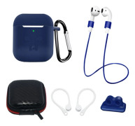 [5-Pack] Airpods 1/2 Tillbehör Set - Blå