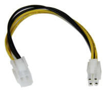 StarTech.com 20 cm ATX12V 4-stifts P4 CPU-förlängningskabel – Hane/Hona - Strömförsörjningsförlängning