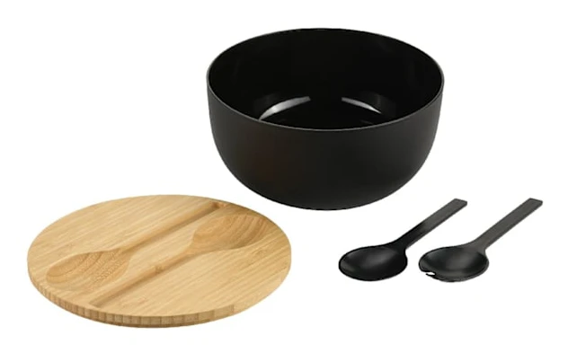 Svart salladsset 24 x 13 cm