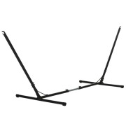 Hängmatteställ justerbart i metall 308–380x108x120 cm, max 120 kg, trädgård & strand