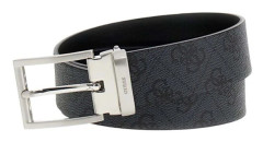 GUESS Svart bälte för män - Milano Justerbart & Vändbart Bälte H35 331598