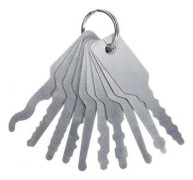 Rostfria Jiggler-nycklar, dubbelsidiga för att öppna billås, verktygstillbehör