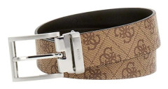 GUESS Ljusbrun bälte för män - Milano Justerbart & Vändbart Bälte H35 Beige Brun 331609