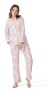 Set 100 % bomull Flanellvävd pläd Pyjamas lång