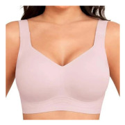Dambehåar Jelly för Push Up Utan Bygel Behå Bekväm Mjuk Smörig Yoga Bralette Vardag Sport T-shirt Rosa Pink XXL