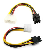 4-stifts Molex till 6-stifts PCI-Express PCIE grafikkorts strömadapteromvandlarkabel