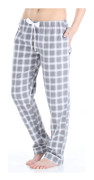 Dampyjamas i bomullsflanell PJ byxor med fickor med
