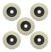 [LCS] 125/115 mm Fina ullfiltskivor - Spegelblank ullpoleringsskiva för vinkelslip, polering av rostfritt stål/glas/sten 125mm 5pcs