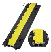 Kabelskyddsramp, 2 kanaler, hållbart TPU- och TPR-material, svart + gul, 5PCS 2.2W LBS