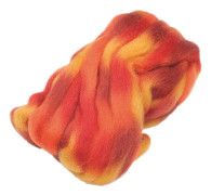 Kardad Ull 25g - Space Dyed Wool - Orange Red