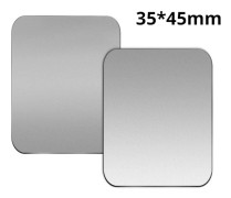 Universell metallplatta för magnetisk bilhållare Järnplåtsklistermärkesfäste för iPhone 2pcs Silver 35x45mm