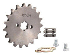 Motorcykel framdrev 420-19T 17 mm för 50cc, 70cc, 90cc, 110cc och 125cc smutscyklar, minicyklar, fyrhjulingar och mopeder.