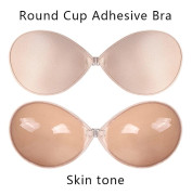 Osynlig Silikon Push-Up BH, Självhäftande Rygglös Axelbandslös BH, Återanvändbara Nipple Covers för Bröllopsklänning color c