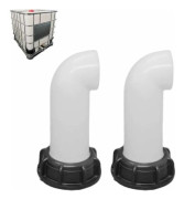 st Vattentank Munstycksventil, Vattentankventil, IBC Vattentankadapter 60mm, för Död IBC Tank (Vit)