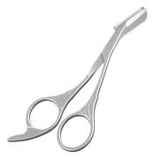 Ögonbrynssax med Kam, Rostfritt Stål Ögonbrynssax, Rostfri Ögonbrynstrimmer, Trimsax med Halksäkert Handtag