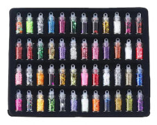 Nagelglitter, 48-delarsset, idealiskt för hantverk och smyckestillverkning,48st