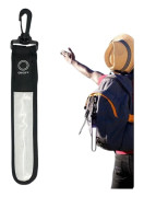 Cykellampor - Ljusa reflekterande LED-varningscykellampa med krok 3 belysningslägen Ryggsäcksblixt Reflekterande remsa för utomhuslöpning