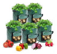 34*35cm Potato Growing Bag Potato Vegetable Plants Growing Bag Planting Bucket Beautiful Planting Bag 5pcs