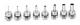 8 Pieces Stainless Steel Hot Air Gun Nozzles Heat Resistant Nozzles for 850 Hot Air Gun 3-12 mm