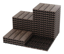 Kompositträdäckplattor, Allväders, Sammanlänkad Design,Kaffe 27PCs