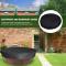 Round Hot Tub Cover, Waterproof Spa Cover with UV Protection and Drawstring, Round Cover for Bathtub, Swimming Pool, Sandbox, 215x70cm KLB
