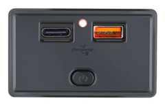 Lastbils ATV Båt Billaddare Dubbel USB Snabbladdningsuttag 12V / 24V för motorcykel