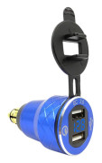 Bil UTV Snabbladdare 2 USB Motorcykel 3.0 Splitter Strömuttag Laddadapter