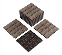 Trallplattor - Klickplattor 30x30 cm - 9-pack - Plast - Väderbeständiga för inne/ute - Coffee
