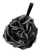Badblomma Nät Skrubb Mjuk Exfolierande Badboll för Kroppstvätt Duschgel Bekväm Hängande Rep för Skonsam Hudvård Svart Färg