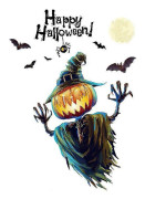 Halloween Fönsterdekaler, Avtagbara Glasdekaler, Dekorativa Väggdekaler, 2-pack