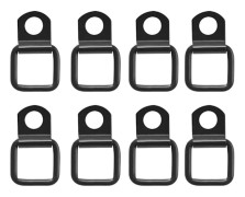 Paket med 8 lastspänningsankare, D-ring metallbildhängare, fotoramshängare, väggmontering