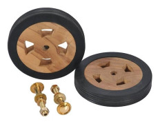 vidaXL Spare Wheels for Sun Lounger 2 pcs Solid Teak