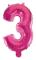 Sifferballonger hot pink, 41 cm