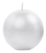 Pärlemorfärgade kulhållande ljus, 6 cm
