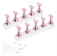 Akryl nagelkonst displayställ, kristallställ för DIY nagelkonst, magnetiskt träningsställ.