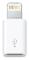 3GO A200 kabelomvandlare (hane/hona) Micro-USB B Lightning Vit