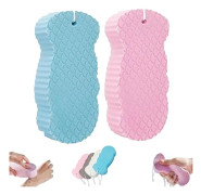 Supermjuk exfolierande duschsvamp. Skonsam, återanvändbar, skrubbar & tar bort död hud. För bad & dusch. 2-pack. Otroligt effektiv.