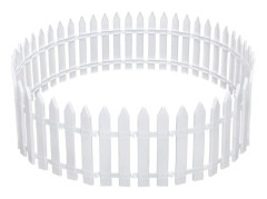 Christmas Tree Fence - White - Miniature Christmas Village - Home