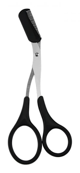 Stainless Steel Eyebrow Scissors Black