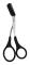 Stainless Steel Eyebrow Scissors Black