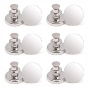 No-Sew Pant Buttons Silver 10-pack