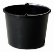 Byggskopa, 20 liters kapacitet, metallhandtag