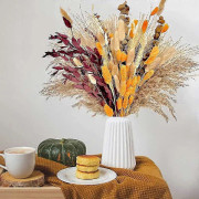 100 pcs Dried Pampas Grass Natural Dried Flowers Decoration DIY Dried Flower Bouquet, Pampas Grass Bouquet Reed Flower Decoration Ideal